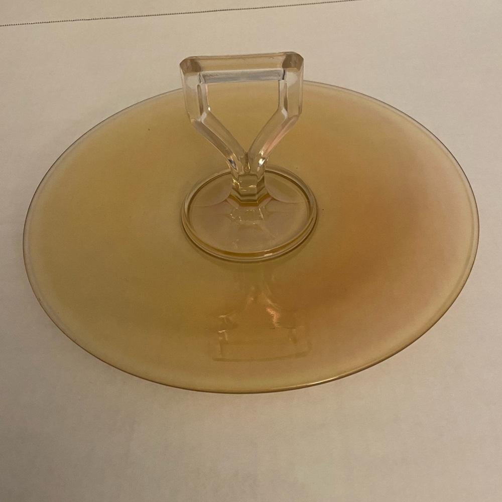 Vintage Iridescent Glass Tidbit/Serving Tray